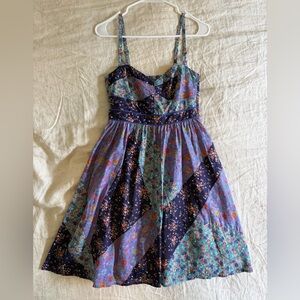Anthropologie Maeve Floral Patchwork Sundress